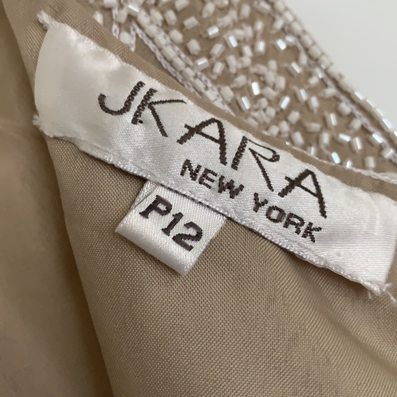 JKARA beaded evening dress in beige - Picture 11 of 13